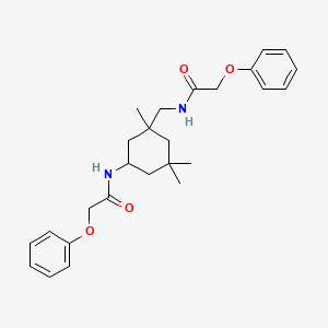 molecular formula C26H34N2O4 B4037280 2-phenoxy-N-({1,3,3-trimethyl-5-[(phenoxyacetyl)amino]cyclohexyl}methyl)acetamide 