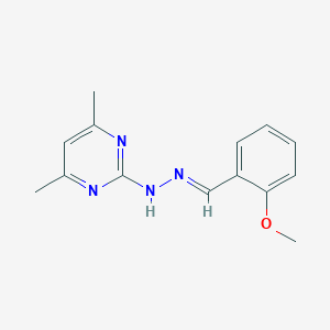 molecular formula C14H16N4O B403729 2-(Methyloxy)benzaldehyde (4,6-dimethylpyrimidin-2-yl)hydrazone CAS No. 304662-28-0