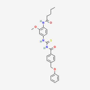 molecular formula C27H29N3O4S B4037302 N-[[3-methoxy-4-(pentanoylamino)phenyl]carbamothioyl]-4-(phenoxymethyl)benzamide 