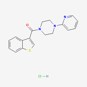 1-Benzothiophen-3-yl-(4-pyridin-2-ylpiperazin-1-yl)methanone;hydrochloride