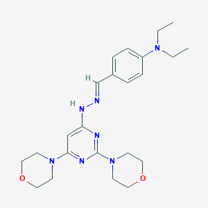 4-(Diethylamino)benzaldehyde (2,6-dimorpholin-4-ylpyrimidin-4-yl)hydrazone