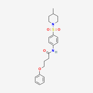 N-{4-[(4-methylpiperidin-1-yl)sulfonyl]phenyl}-4-phenoxybutanamide