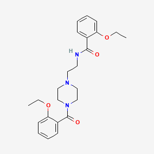 molecular formula C24H31N3O4 B4037339 2-ethoxy-N-{2-[4-(2-ethoxybenzoyl)-1-piperazinyl]ethyl}benzamide 