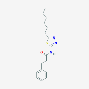 N-(5-hexyl-1,3,4-thiadiazol-2-yl)-3-phenylpropanamide
