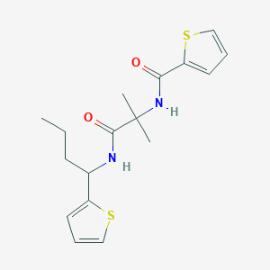 N-(1,1-dimethyl-2-oxo-2-{[1-(2-thienyl)butyl]amino}ethyl)thiophene-2-carboxamide