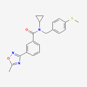 N-cyclopropyl-3-(5-methyl-1,2,4-oxadiazol-3-yl)-N-[4-(methylthio)benzyl]benzamide