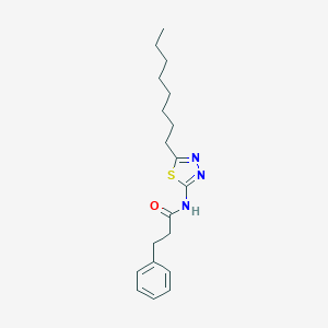 molecular formula C19H27N3OS B403737 N-(5-octyl-1,3,4-thiadiazol-2-yl)-3-phenylpropanamide 