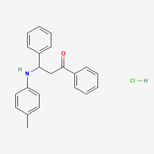 3-(4-Methylanilino)-1,3-diphenylpropan-1-one;hydrochloride