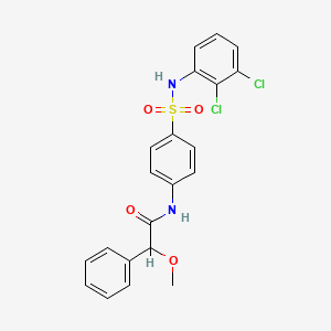 molecular formula C21H18Cl2N2O4S B4037377 N-(4-{[(2,3-二氯苯基)氨基]磺酰基}苯基)-2-甲氧基-2-苯基乙酰胺 