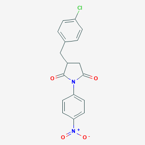 molecular formula C17H13ClN2O4 B403738 3-(4-Chlorobenzyl)-1-{4-nitrophenyl}pyrrolidine-2,5-dione CAS No. 332063-25-9