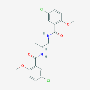 molecular formula C19H20Cl2N2O4 B4037386 N,N'-propane-1,2-diylbis(5-chloro-2-methoxybenzamide) 