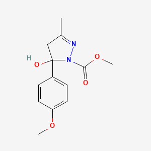 methyl 5-hydroxy-5-(4-methoxyphenyl)-3-methyl-4H-pyrazole-1-carboxylate