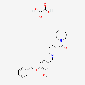 molecular formula C29H38N2O7 B4037399 1-({1-[4-(苄氧基)-3-甲氧基苄基]-3-哌啶基}羰基)氮杂环己烷草酸 