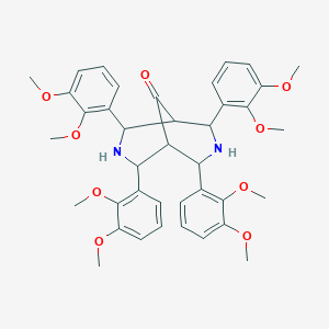 molecular formula C39H44N2O9 B403741 2,4,6,8-Tetrakis(2,3-dimethoxyphenyl)-3,7-diazabicyclo[3.3.1]nonan-9-one 