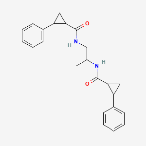 2-phenyl-N-[2-[(2-phenylcyclopropanecarbonyl)amino]propyl]cyclopropane-1-carboxamide