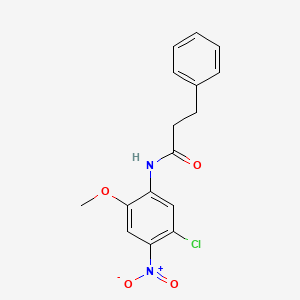 molecular formula C16H15ClN2O4 B4037459 N-(5-氯-2-甲氧基-4-硝基苯基)-3-苯基丙酰胺 