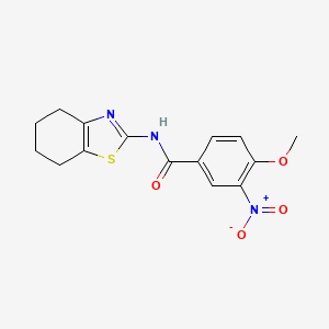 molecular formula C15H15N3O4S B4037472 4-methoxy-3-nitro-N-(4,5,6,7-tetrahydro-1,3-benzothiazol-2-yl)benzamide 