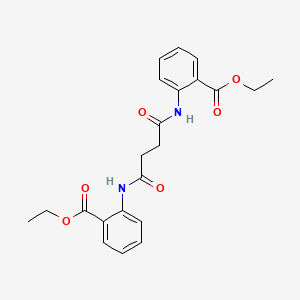 molecular formula C22H24N2O6 B4037488 2,2'-[(1,4-二氧代-1,4-丁二酰)二亚氨基]二苯甲酸二乙酯 