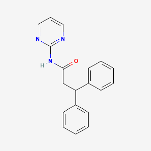 molecular formula C19H17N3O B4037496 3,3-DIPHENYL-N~1~-(2-PYRIMIDINYL)PROPANAMIDE 