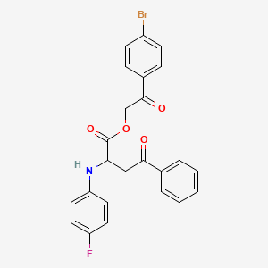 2-(4-bromophenyl)-2-oxoethyl 2-[(4-fluorophenyl)amino]-4-oxo-4-phenylbutanoate