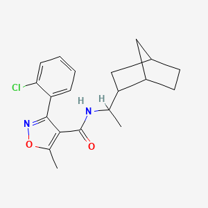 N-[1-(bicyclo[2.2.1]hept-2-yl)ethyl]-3-(2-chlorophenyl)-5-methyl-1,2-oxazole-4-carboxamide