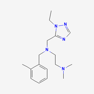 molecular formula C17H27N5 B4037508 N-[(1-乙基-1H-1,2,4-三唑-5-基)甲基]-N',N'-二甲基-N-(2-甲基苄基)乙烷-1,2-二胺 