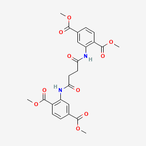 molecular formula C24H24N2O10 B4037518 tetramethyl 2,2'-[(1,4-dioxo-1,4-butanediyl)diimino]diterephthalate 