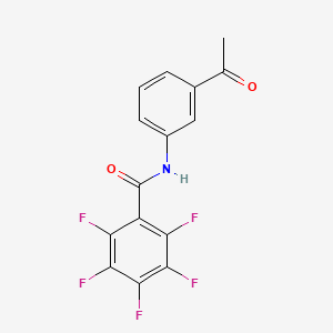 molecular formula C15H8F5NO2 B4037533 N-(3-acetylphenyl)-2,3,4,5,6-pentafluorobenzamide 