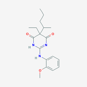 molecular formula C18H25N3O3 B403757 5-ethyl-2-(2-methoxyanilino)-5-pentan-2-yl-1H-pyrimidine-4,6-dione CAS No. 107235-68-7