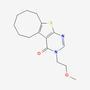 3-(2-methoxyethyl)-5,6,7,8,9,10-hexahydrocycloocta[4,5]thieno[2,3-d]pyrimidin-4(3H)-one