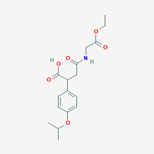 molecular formula C17H23NO6 B403761 4-[(2-Ethoxy-2-oxoethyl)amino]-2-(4-isopropoxyphenyl)-4-oxobutanoic acid CAS No. 64505-43-7