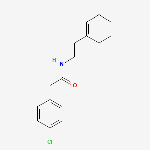 molecular formula C16H20ClNO B4037614 2-(4-chlorophenyl)-N-[2-(cyclohex-1-en-1-yl)ethyl]acetamide 