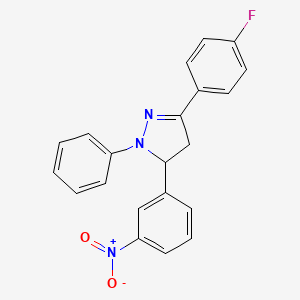 3-(4-fluorophenyl)-5-(3-nitrophenyl)-1-phenyl-4,5-dihydro-1H-pyrazole