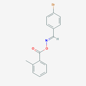 molecular formula C15H12BrNO2 B403762 4-bromobenzaldehyde O-(2-methylbenzoyl)oxime 