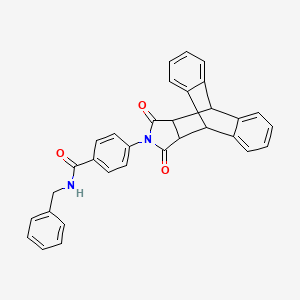 molecular formula C32H24N2O3 B4037636 N-benzyl-4-(16,18-dioxo-17-azapentacyclo[6.6.5.0~2,7~.0~9,14~.0~15,19~]nonadeca-2,4,6,9,11,13-hexaen-17-yl)benzamide (non-preferred name) 