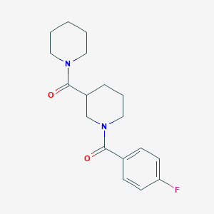 molecular formula C18H23FN2O2 B4037645 (4-Fluorophenyl)[3-(piperidin-1-ylcarbonyl)piperidin-1-yl]methanone 