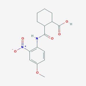 molecular formula C15H18N2O6 B4037664 2-[(4-Methoxy-2-nitrophenyl)carbamoyl]cyclohexanecarboxylic acid 