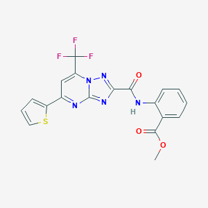Methyl 2-({[5-(2-thienyl)-7-(trifluoromethyl)[1,2,4]triazolo[1,5-a]pyrimidin-2-yl]carbonyl}amino)benzoate