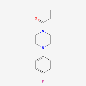 molecular formula C13H17FN2O B4037687 1-[4-(4-Fluorophenyl)piperazin-1-yl]propan-1-one 