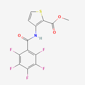 molecular formula C13H6F5NO3S B4037695 3-[(五氟苯甲酰)氨基]-2-噻吩甲酸甲酯 