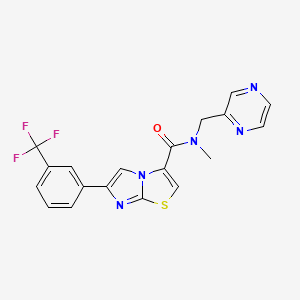 N-methyl-N-(2-pyrazinylmethyl)-6-[3-(trifluoromethyl)phenyl]imidazo[2,1-b][1,3]thiazole-3-carboxamide