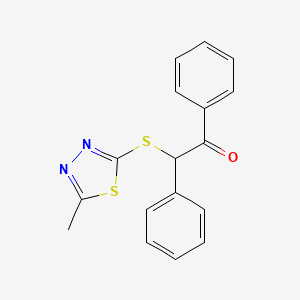 2-[(5-Methyl-1,3,4-thiadiazol-2-yl)sulfanyl]-1,2-diphenylethanone