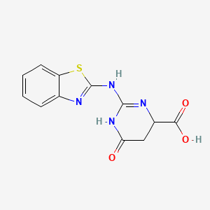 molecular formula C12H10N4O3S B4037723 2-(1,3-苯并噻唑-2-基氨基)-6-氧代-3,4,5,6-四氢-4-嘧啶甲酸 