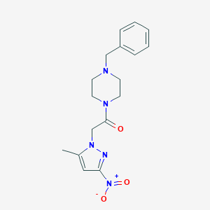 1-(4-benzylpiperazin-1-yl)-2-(5-methyl-3-nitro-1H-pyrazol-1-yl)ethanone