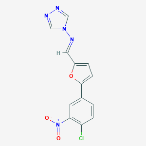 molecular formula C13H8ClN5O3 B403775 [5-(4-Chloro-3-nitro-phenyl)-furan-2-ylmethylene]-[1,2,4]triazol-4-yl-amine 