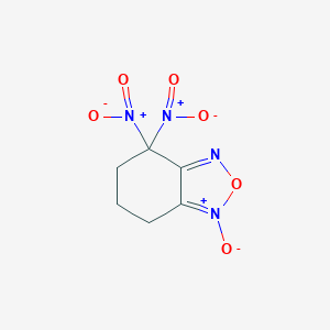 molecular formula C6H6N4O6 B403776 4,4-Dinitro-4,5,6,7-tetrahydro-2,1,3-benzoxadiazole 1-oxide CAS No. 330982-46-2