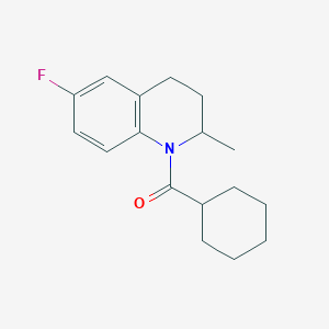 molecular formula C17H22FNO B4037767 1-(环己基羰基)-6-氟-2-甲基-1,2,3,4-四氢喹啉 