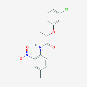 2-(3-chlorophenoxy)-N-(4-methyl-2-nitrophenyl)propanamide