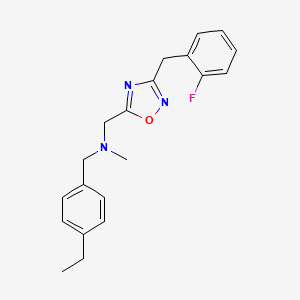 (4-ethylbenzyl){[3-(2-fluorobenzyl)-1,2,4-oxadiazol-5-yl]methyl}methylamine