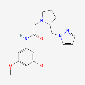 molecular formula C18H24N4O3 B4037815 N-(3,5-dimethoxyphenyl)-2-[2-(1H-pyrazol-1-ylmethyl)pyrrolidin-1-yl]acetamide 